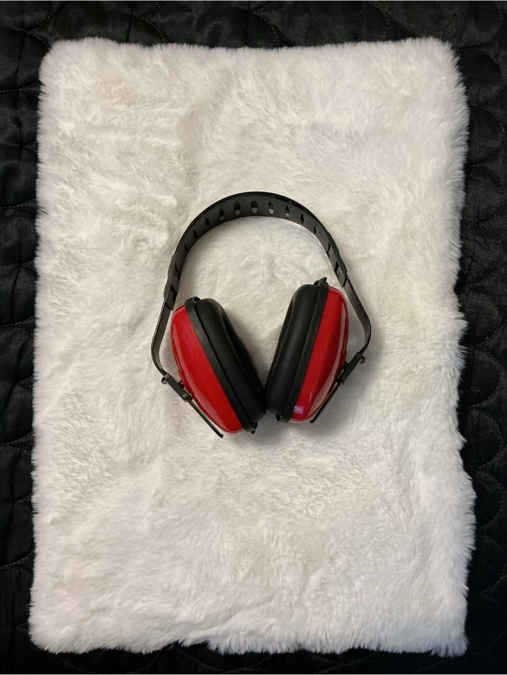 Children's Red Noise-Reducing Ear Muffs with Padded Headband